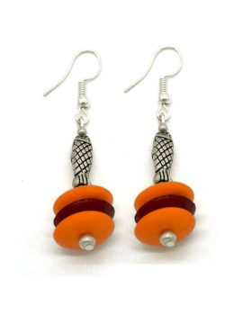 Multi Bone Brass Earrings